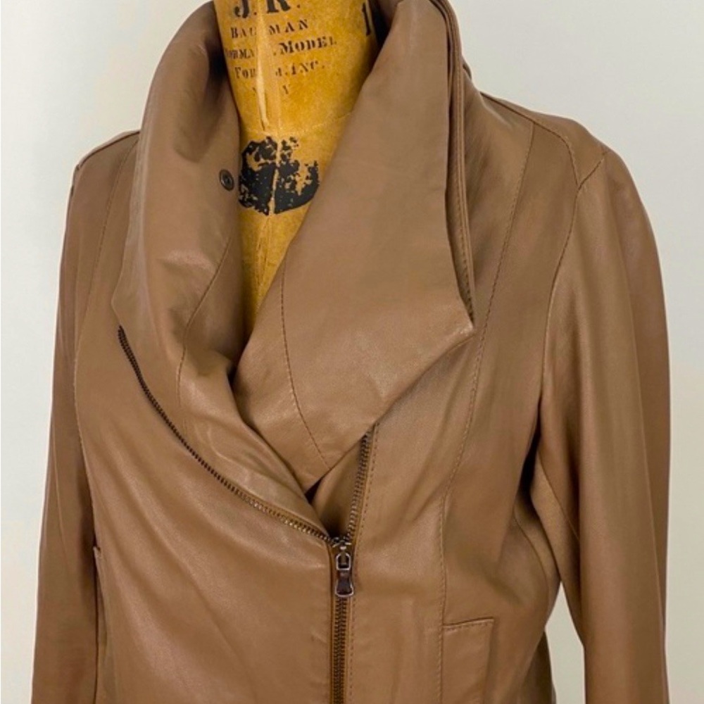 Anthropologie Dolan Leather Jacket in Tan